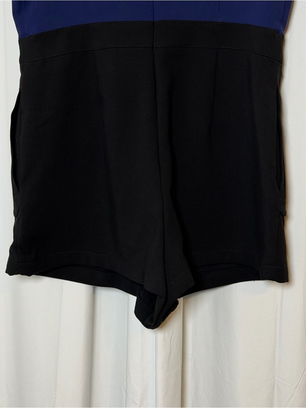 Maeve Anthropologie Puff Sleeve Colorblock Scallop Romper NWT 14 - Picture 9 of 11